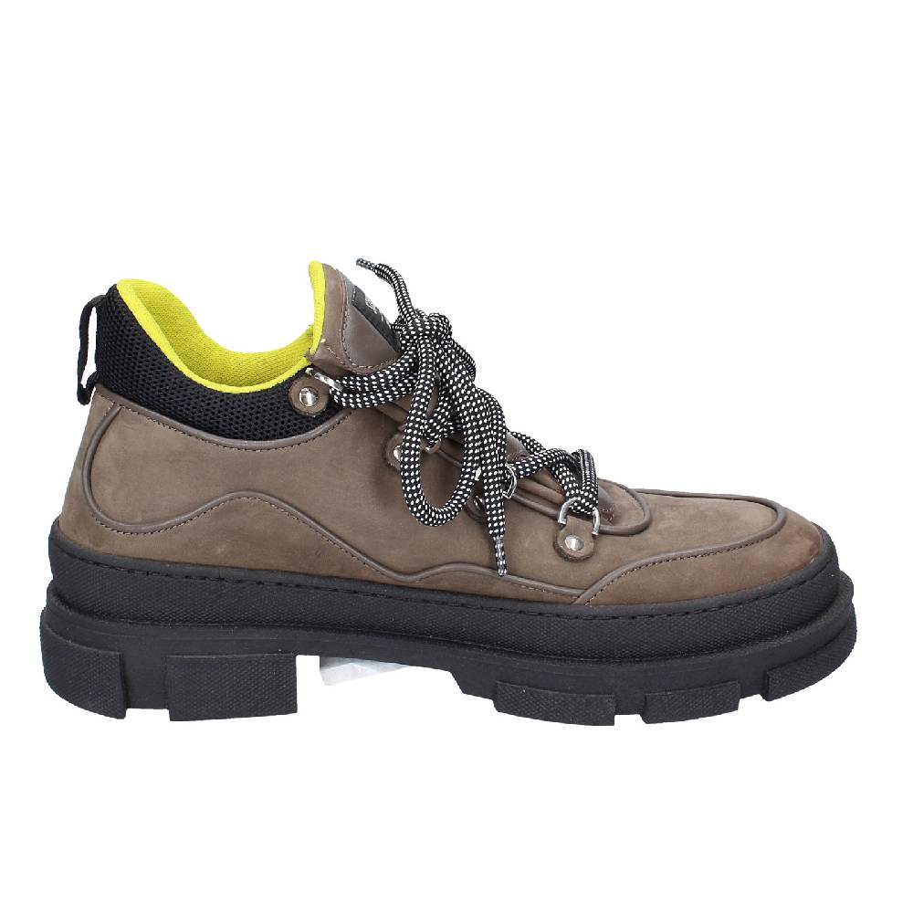 scarpe uomo STOKTON stivaletti beige pelle nabuk nero EX02 Saldi Di Fabbrica