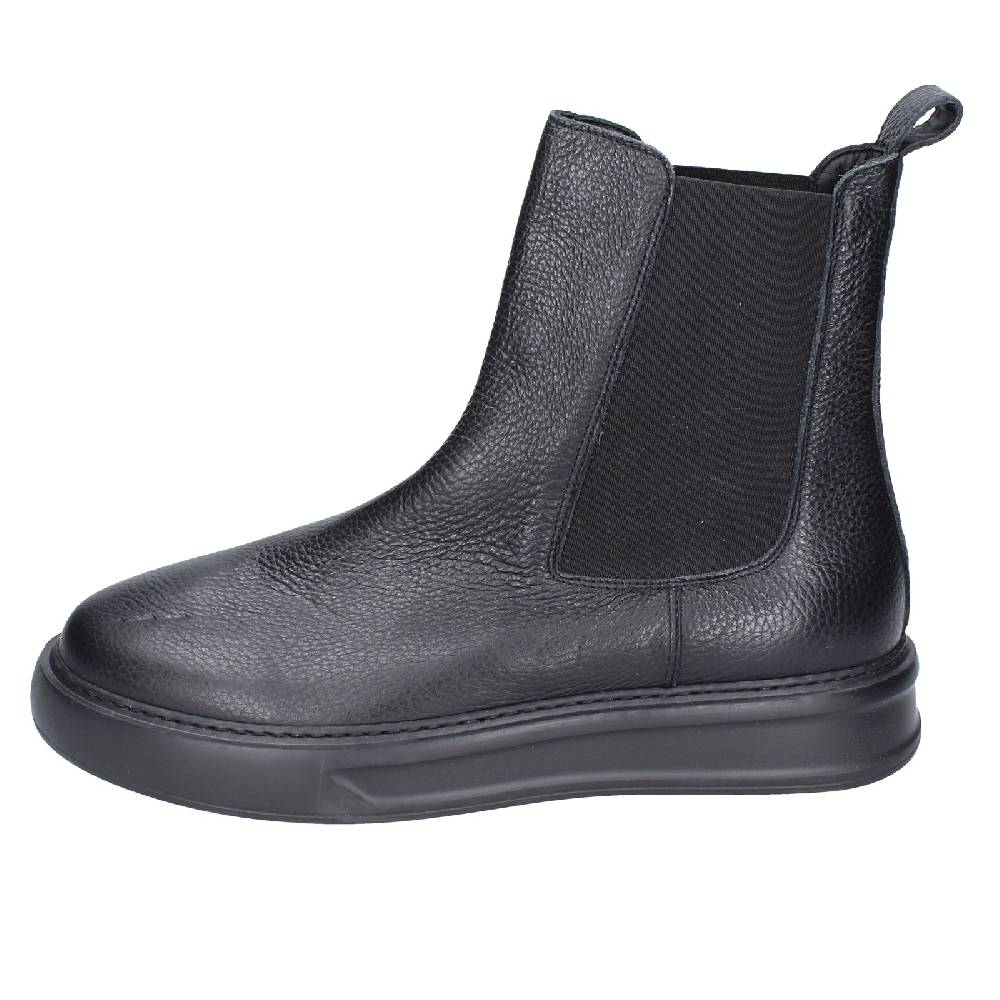 scarpe uomo STOKTON stivaletti nero pelle EX43 Vendite Flash