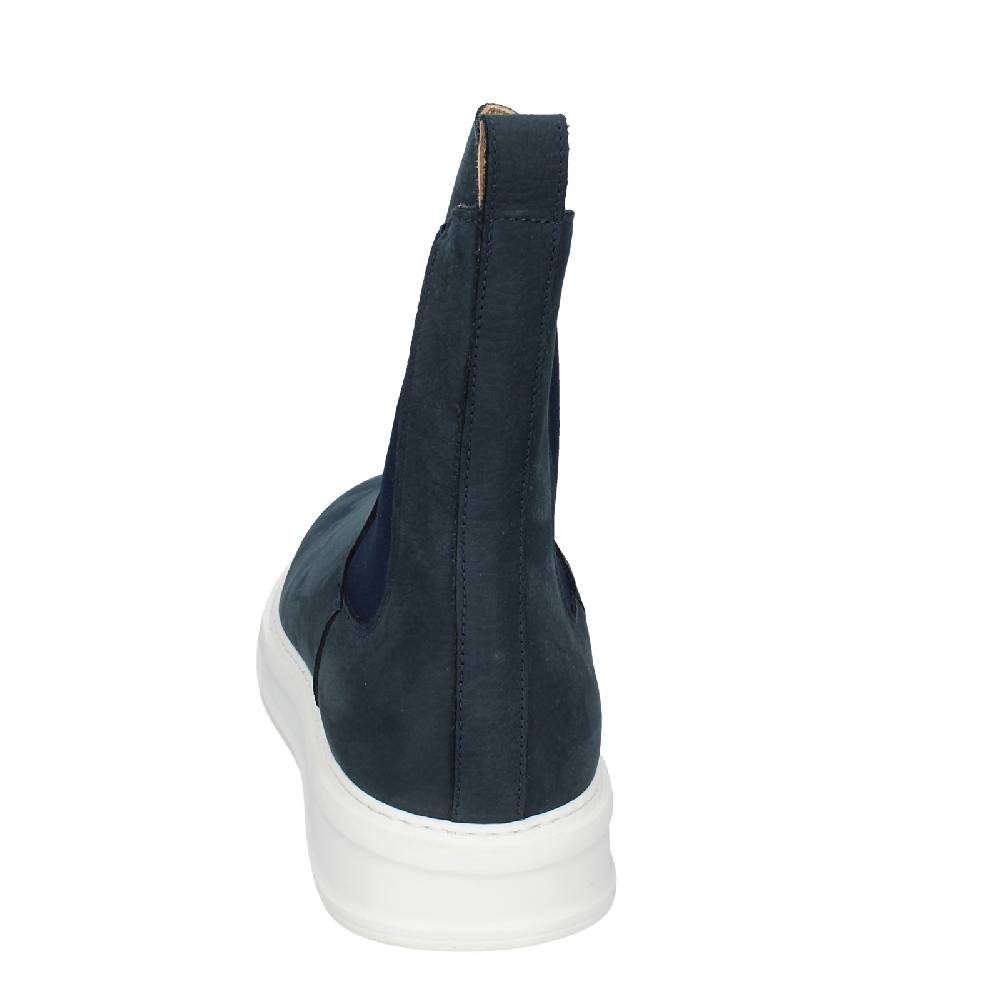 scarpe uomo STOKTON stivaletti blu pelle nabuk EX93 Negozio