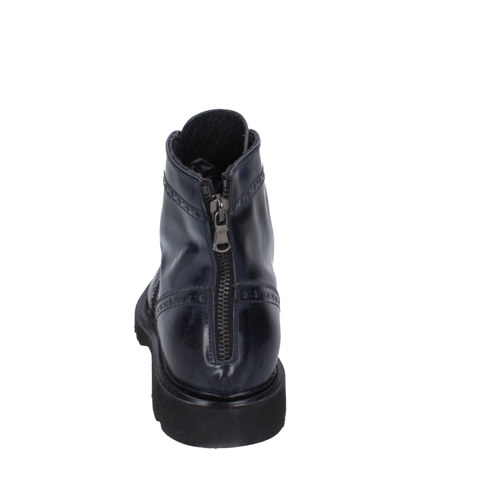 scarpe uomo EVEET stivaletti blu pelle sintetica bordeaux EZ141 In Saldo