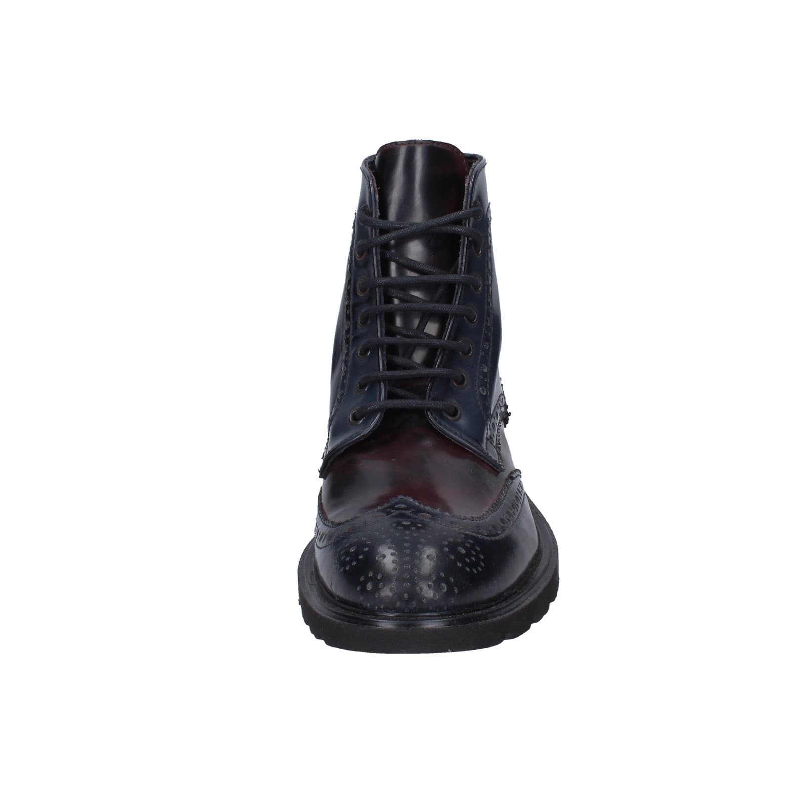 scarpe uomo EVEET stivaletti blu pelle sintetica bordeaux EZ141 In Saldo