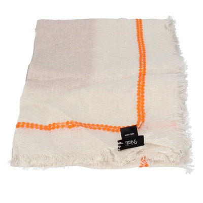 pareo donna NALI' beige lino arancione AF442 Moda