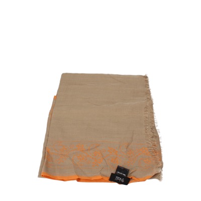 pareo donna NALI' beige cotone arancione AF444 Italy