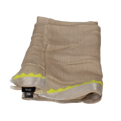 pareo donna NALI' beige seta verde AF445 Italia