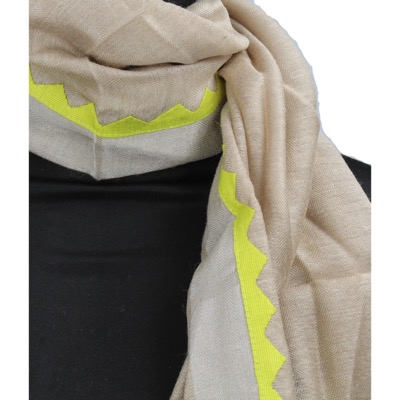 pareo donna NALI' beige seta verde AF445 Italia