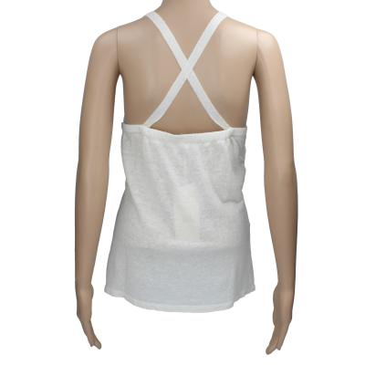 top donna STUDIO-J bianco panna lino AK317 Consegna Veloce