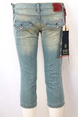 pantaloni donna STAFF JEANS & CO. 27 celeste cotone AR822 Promozione