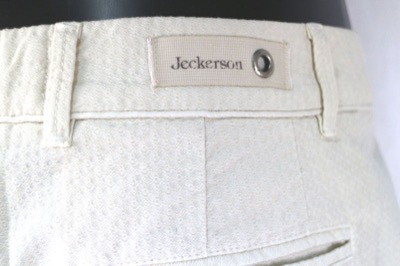 pantaloni donna JECKERSON 30 bianco crema cotone AS276 Offerte