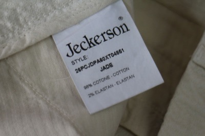 pantaloni donna JECKERSON 30 bianco crema cotone AS276 Offerte