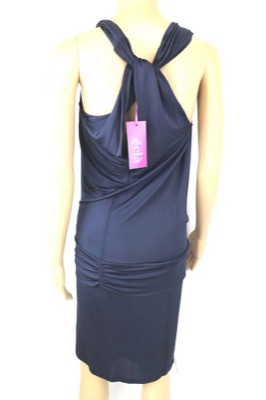 vestito donna ECLA 40 blu acetato AM447 Negozio