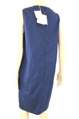 vestito donna MARIELLA ROSATI 50 blu cotone AM396 In Saldo