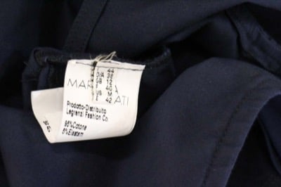 vestito donna MARIELLA ROSATI 50 blu cotone AM396 In Saldo