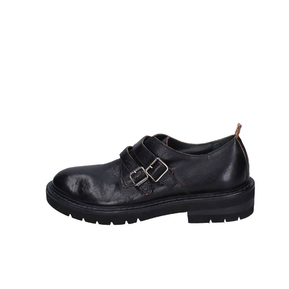 scarpe donna MOMA classiche nero pelle 84301F-VAR EY476 Affare Del Giorno