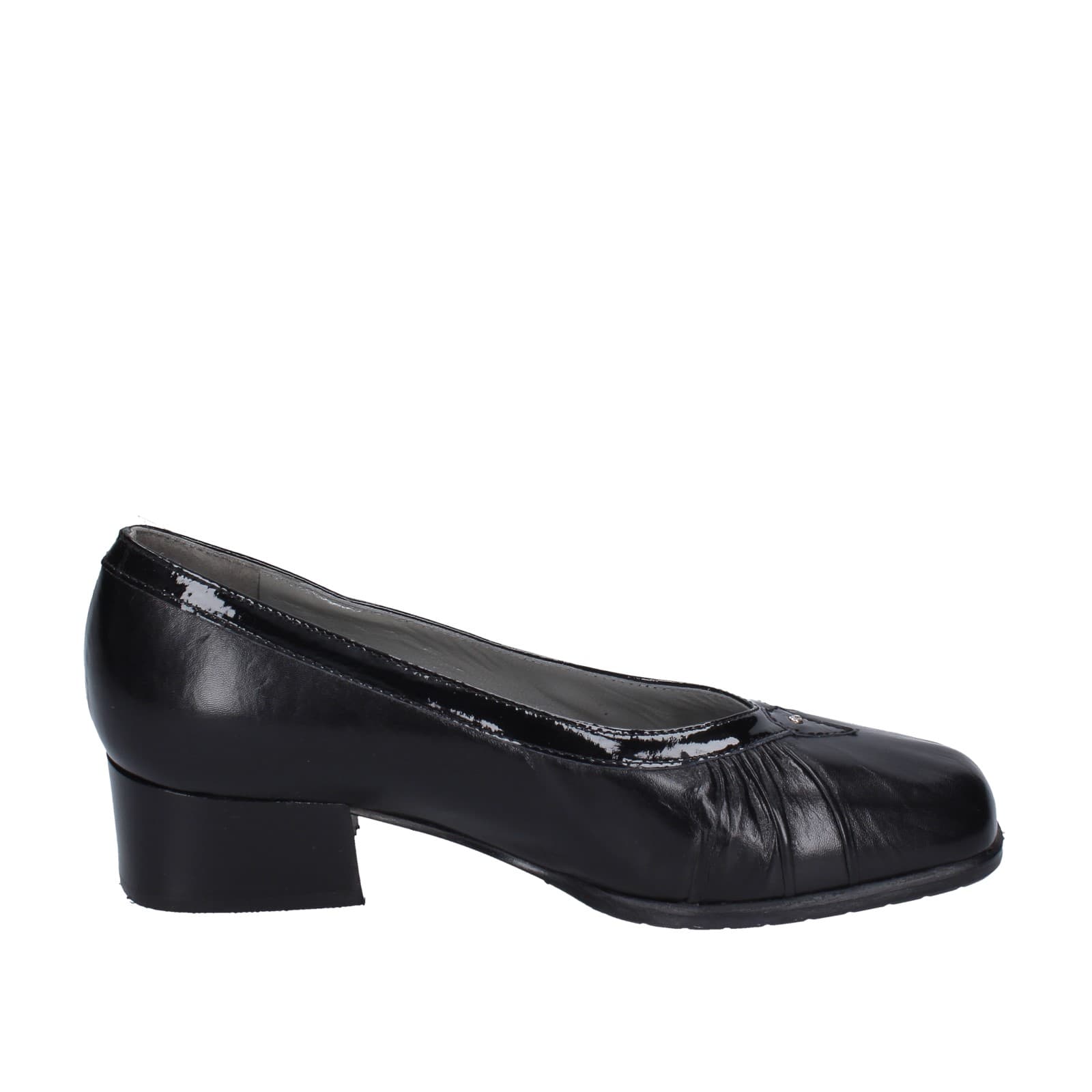 scarpe donna CONFORT decollete nero pelle vernice EZ367 Online
