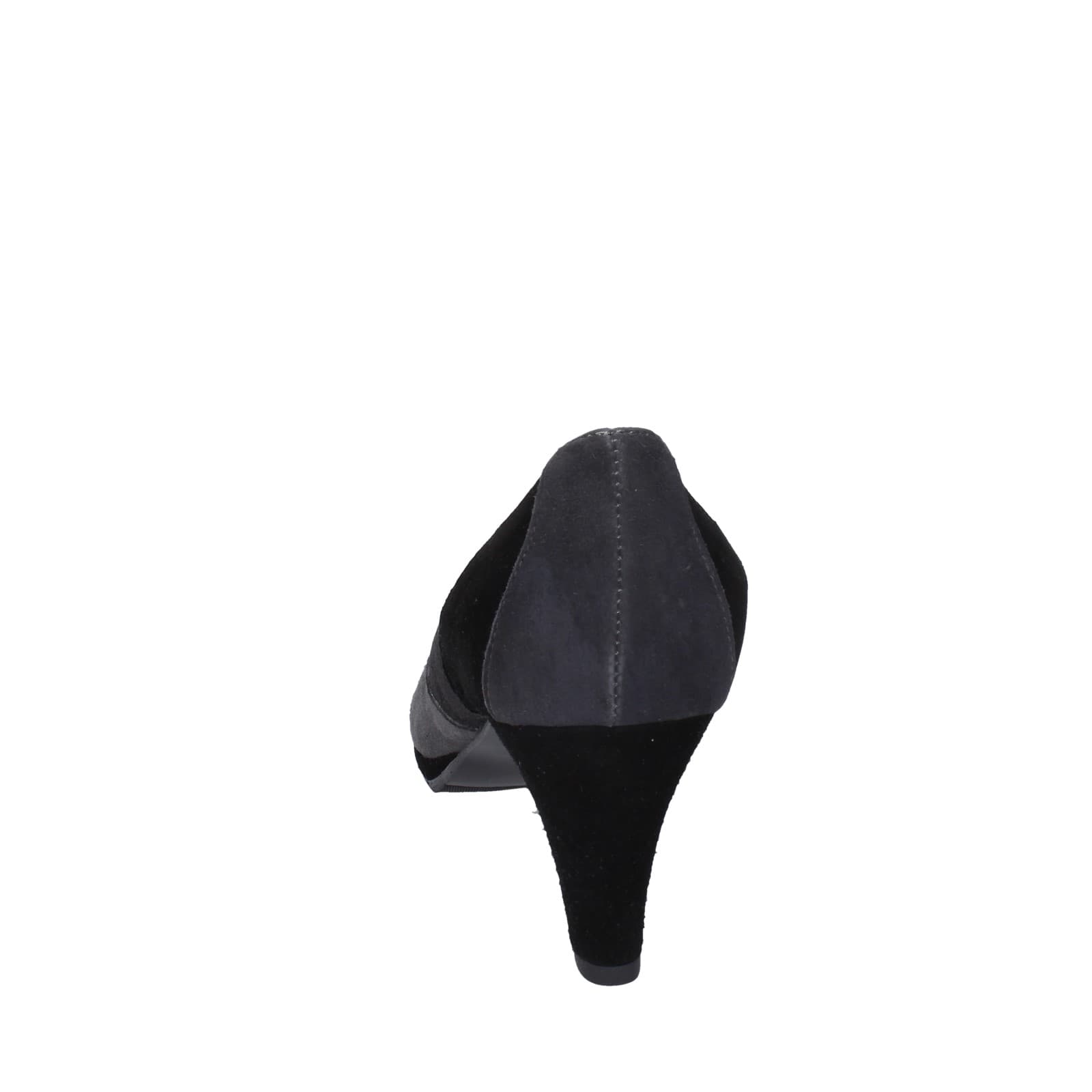 scarpe donna CONFORT decollete nero camoscio grigio EZ369 Outlet