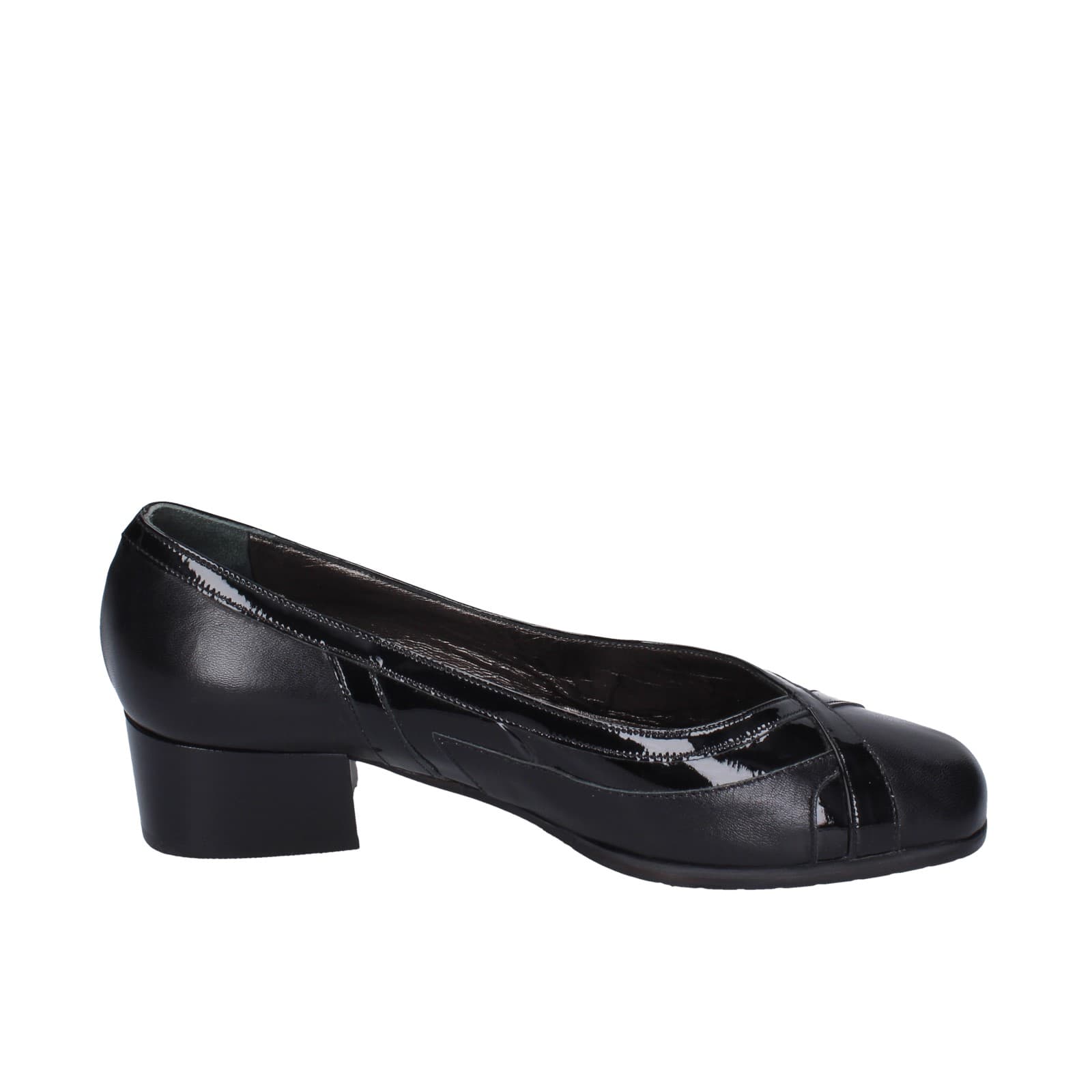 scarpe donna CONFORT decollete nero pelle vernice EZ411 Hotsell