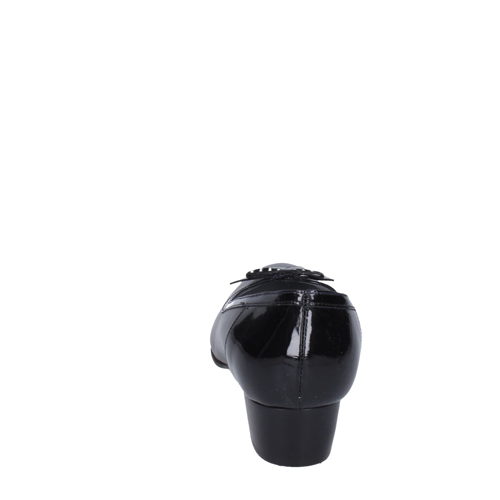 scarpe donna CONFORT decollete nero pelle vernice EZ398 In Saldo