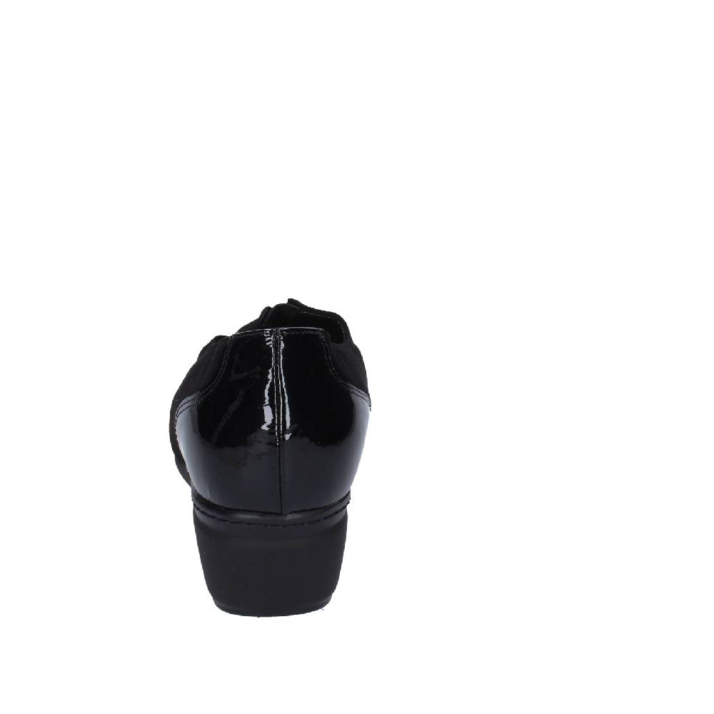 scarpe donna CONFORT decollete nero vernice camoscio EZ330 Italia