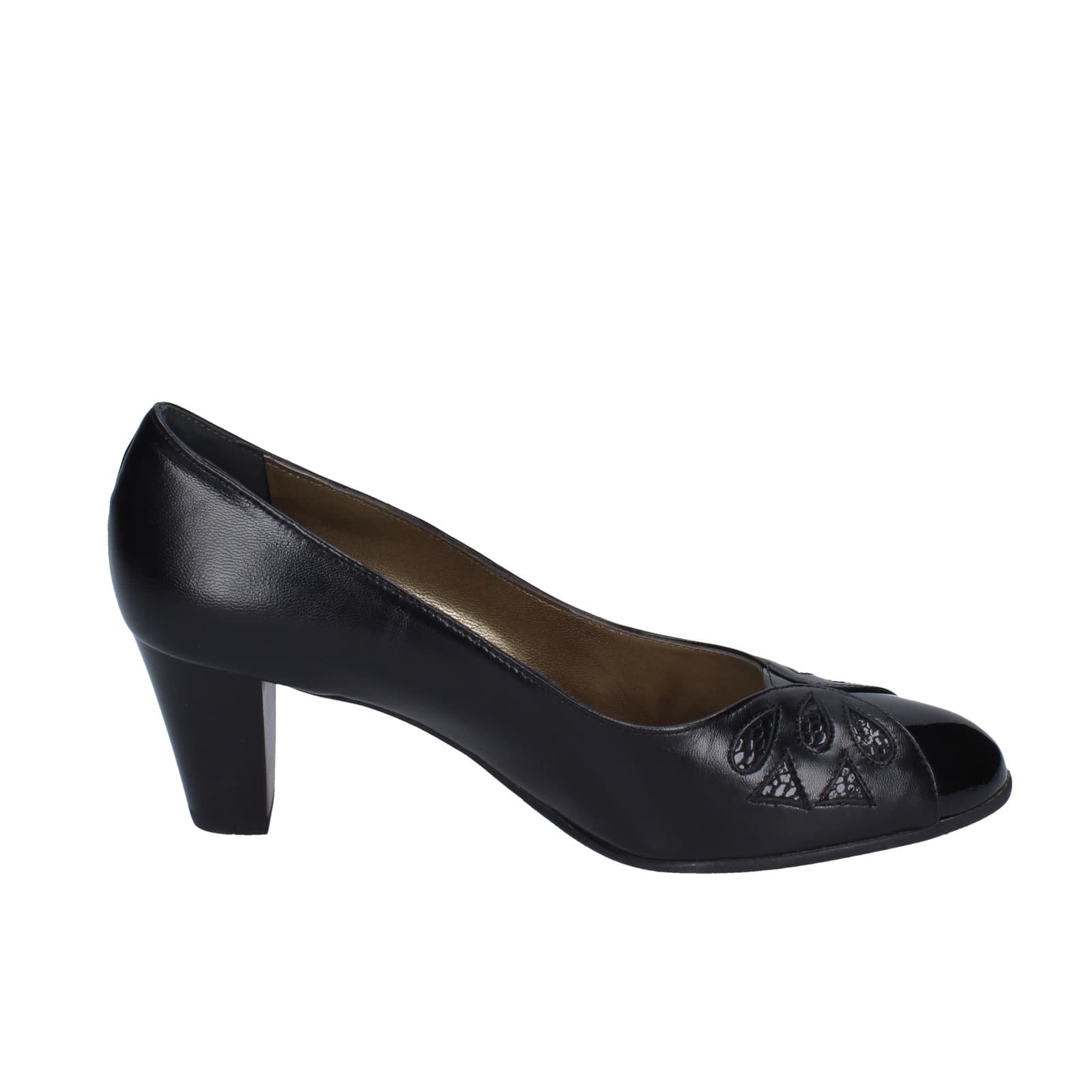 scarpe donna CONFORT decollete nero pelle vernice EZ400 2025