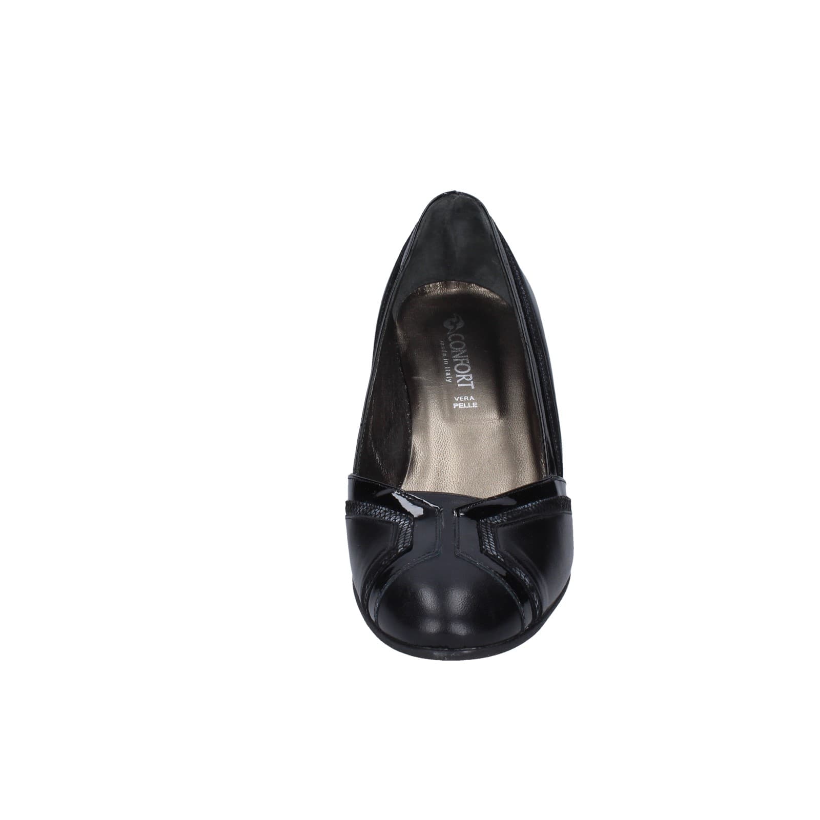 scarpe donna CONFORT decollete nero pelle vernice EZ332 In Linea