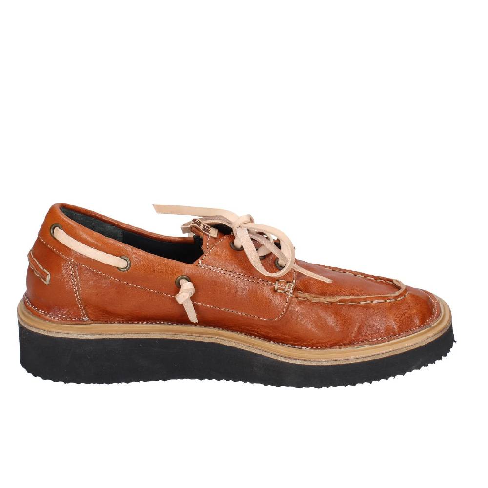 scarpe donna MOMA mocassini marrone pelle 80302A EY597 Nuovo