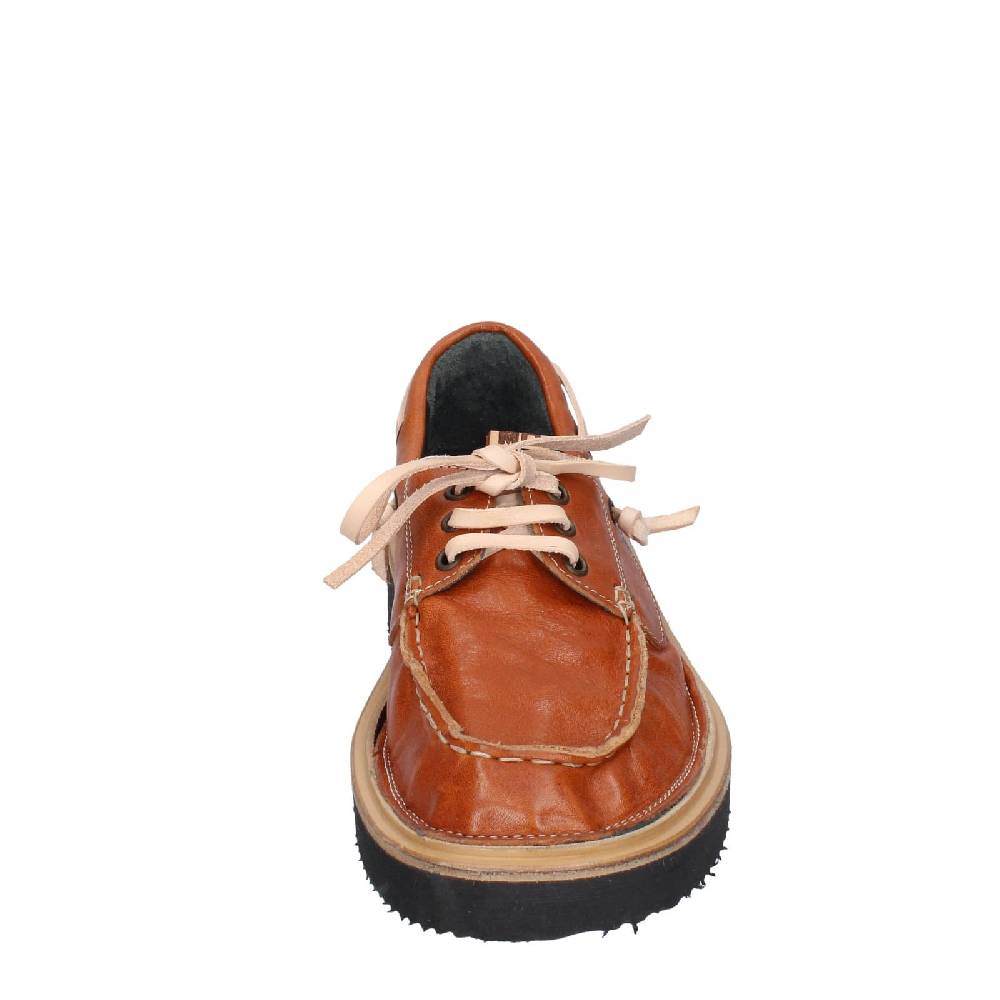 scarpe donna MOMA mocassini marrone pelle 80302A EY597 Nuovo