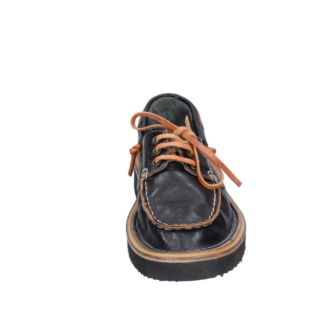 scarpe donna MOMA mocassini nero pelle EY598 Qualità