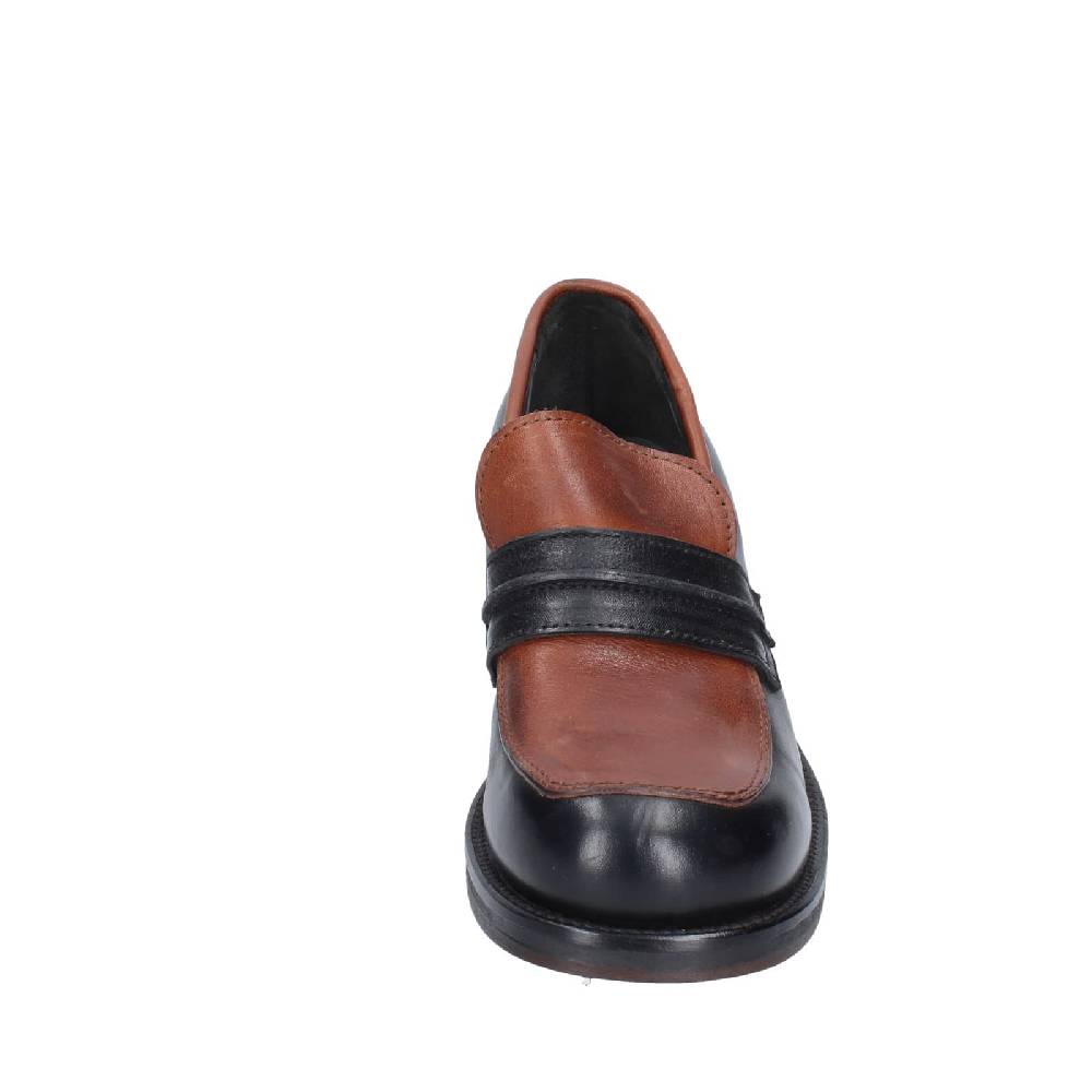 scarpe donna MOMA mocassini marrone pelle nero 72304E EY559 Spedizione Gratuita