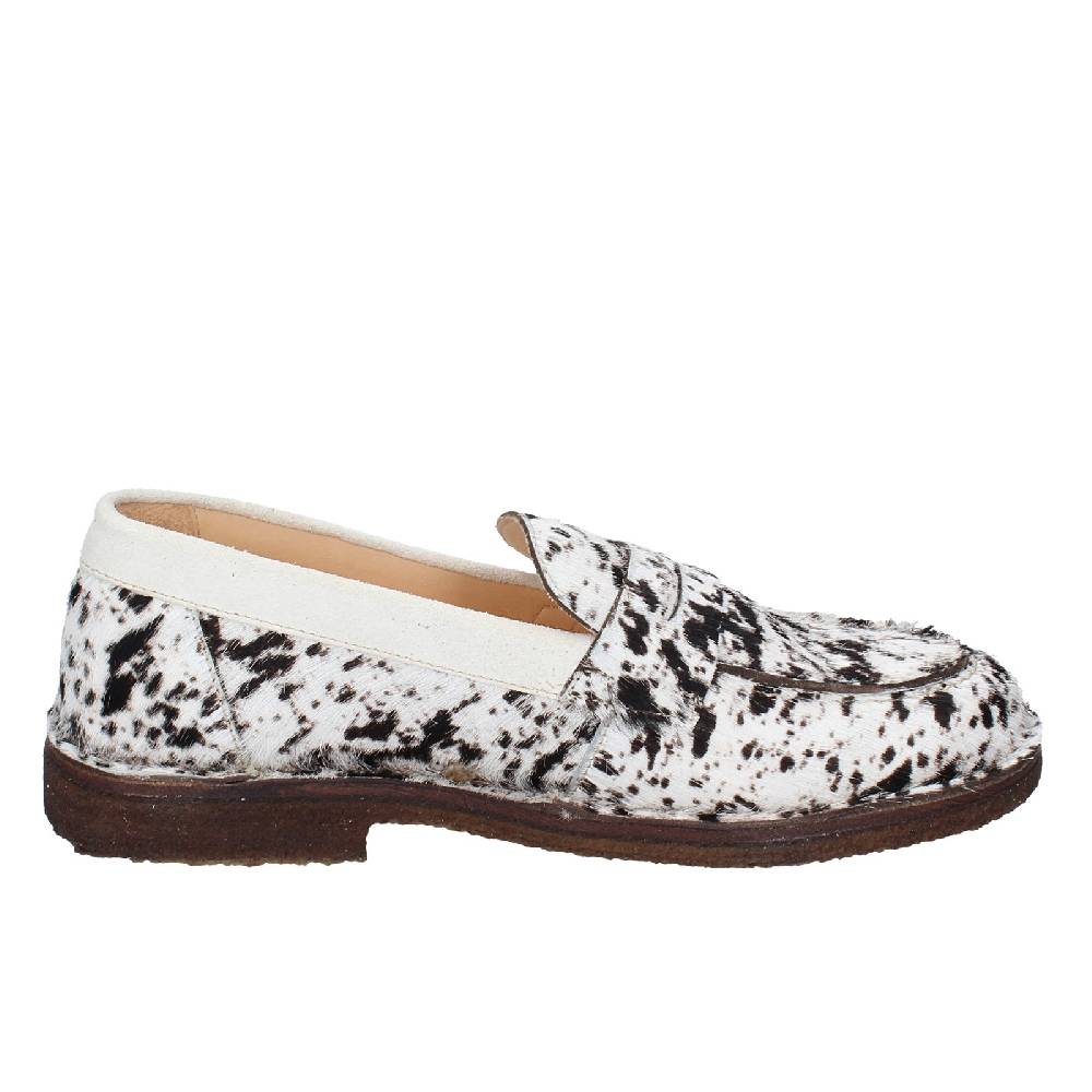 scarpe donna ASTORFLEX mocassini bianco cavallino nero camoscio EY780 Pezzi Unici