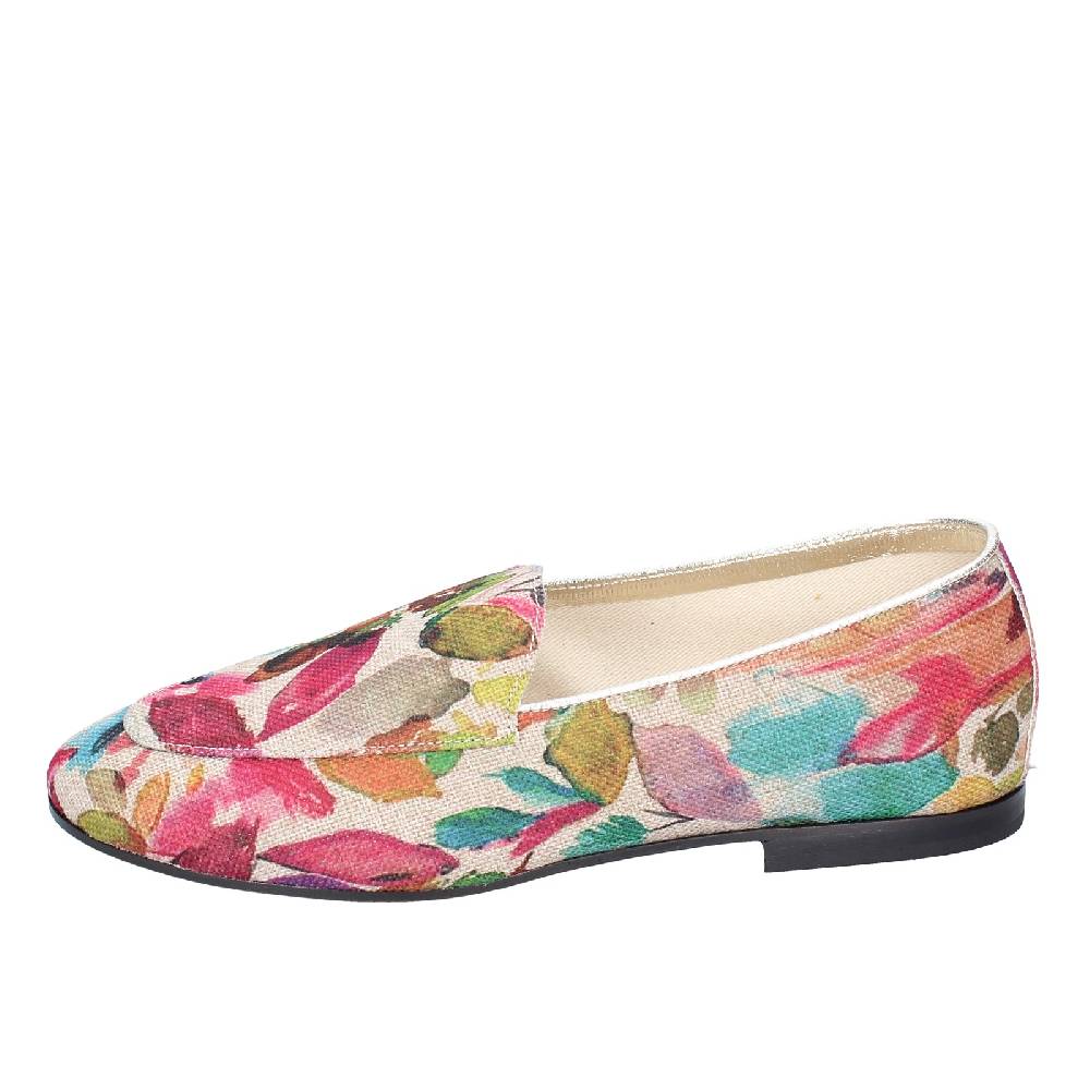 scarpe donna ANNIEL mocassini multicolore tessuto EY674 Fino Al -60%