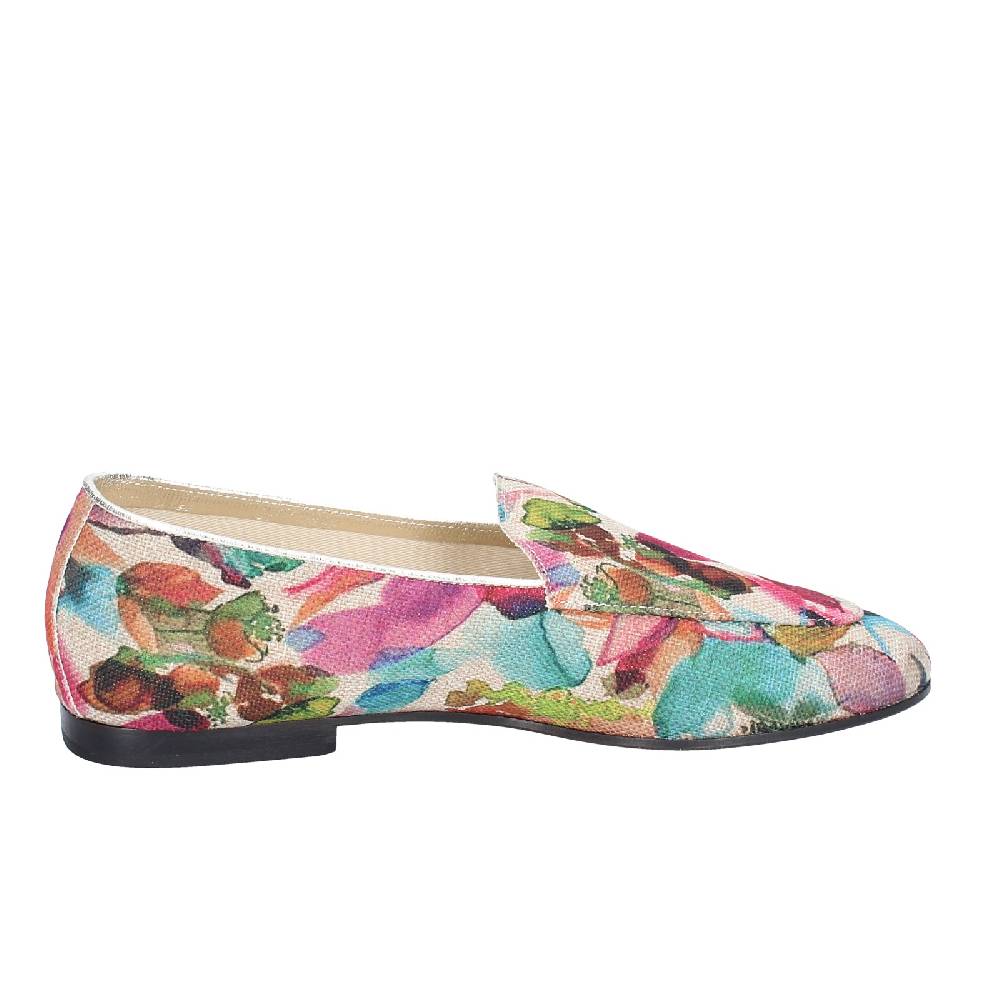 scarpe donna ANNIEL mocassini multicolore tessuto EY674 Fino Al -60%