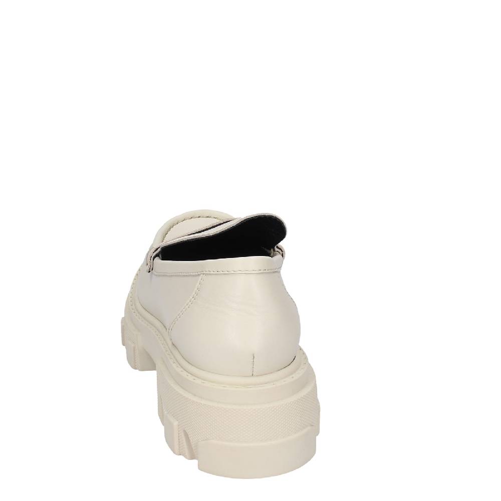 scarpe donna STOKTON mocassini beige pelle EY944 Shopping Online
