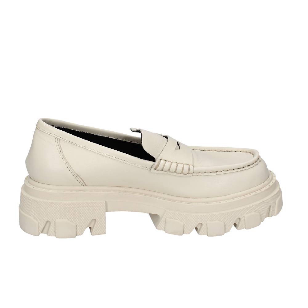 scarpe donna STOKTON mocassini beige pelle EY944 Shopping Online