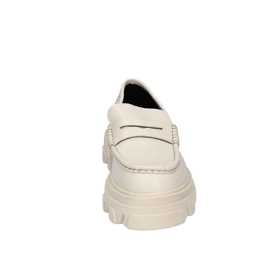 scarpe donna STOKTON mocassini beige pelle EY944 Shopping Online