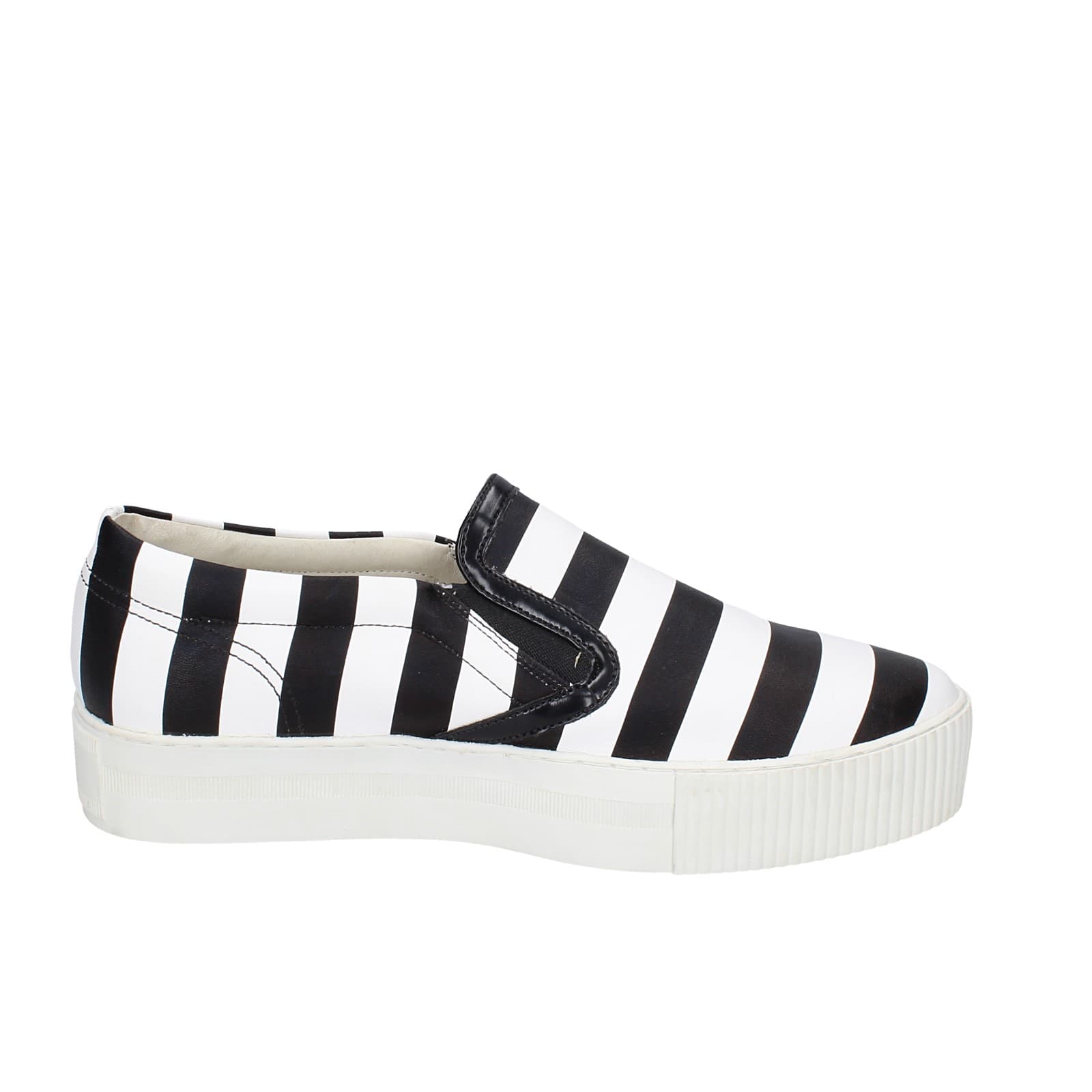 scarpe donna CULT mocassini bianco pelle nero EY359 Novità