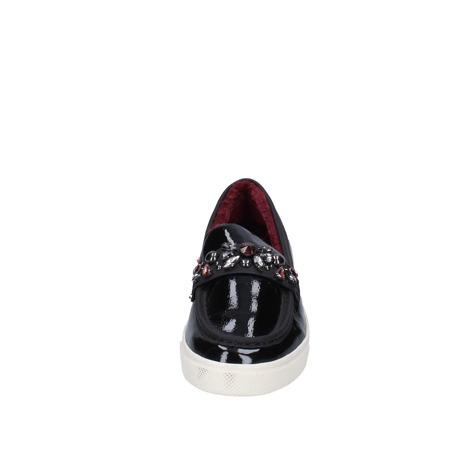 scarpe donna LUCIANO BARACHINI mocassini nero vernice EY169 Sottocosto