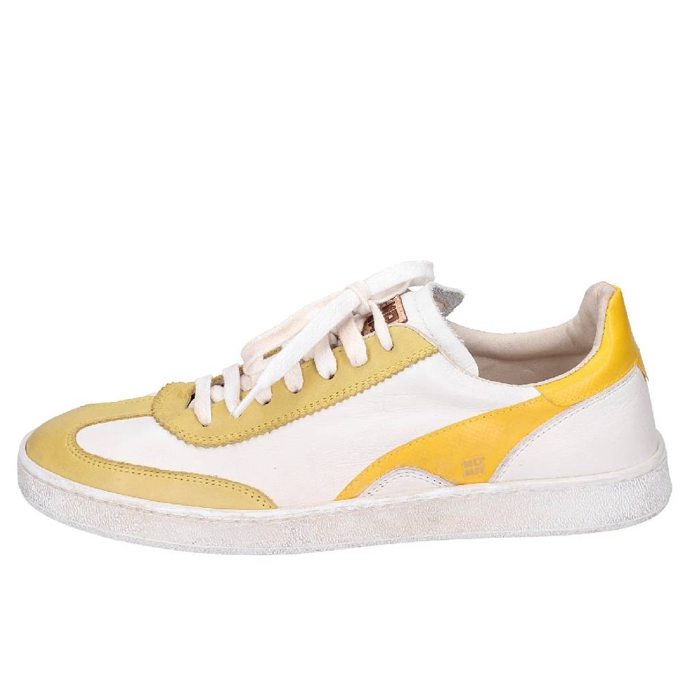 scarpe donna MOMA sneakers bianco pelle giallo 49402A VINTAGE EX506 Hotsell