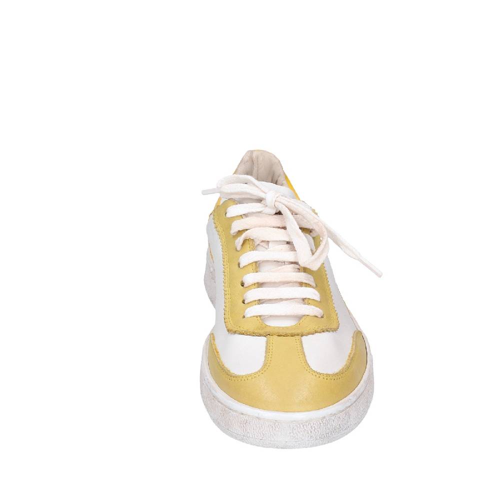 scarpe donna MOMA sneakers bianco pelle giallo 49402A VINTAGE EX506 Hotsell