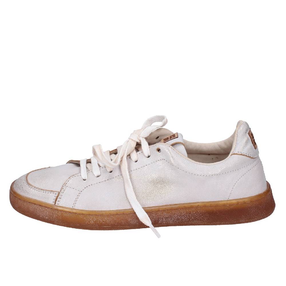 scarpe donna MOMA sneakers bianco pelle platino 49401A VINTAGE EX442 Vendita Calda