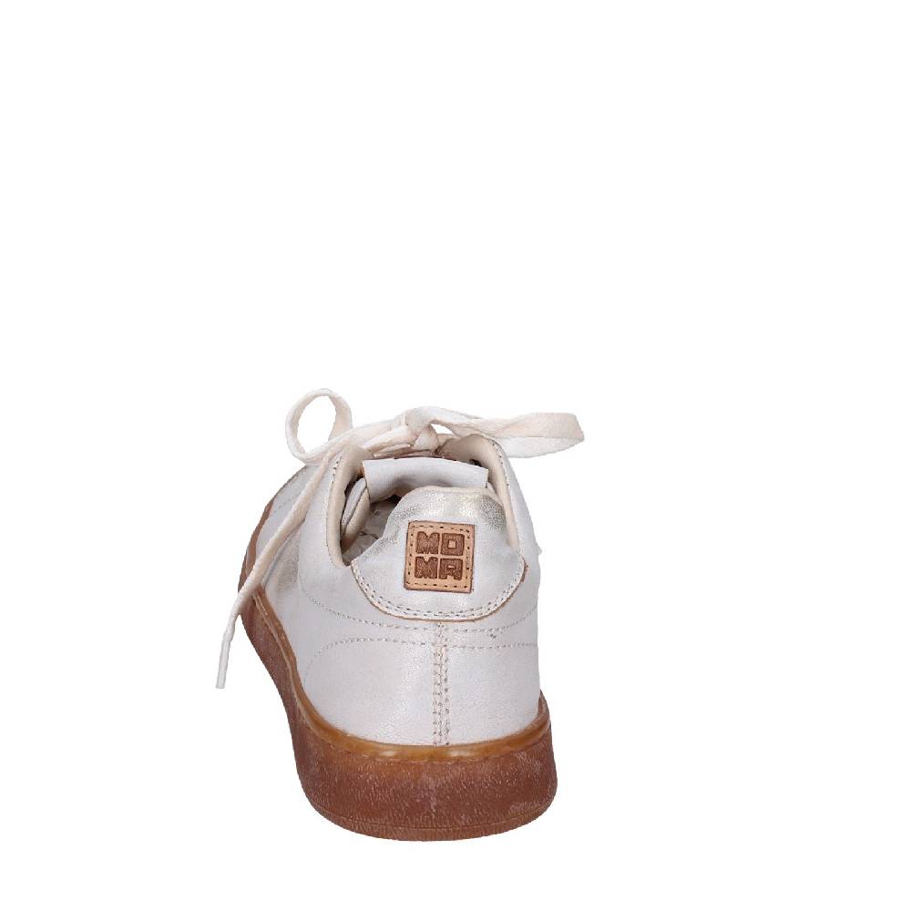 scarpe donna MOMA sneakers bianco pelle platino 49401A VINTAGE EX442 Vendita Calda