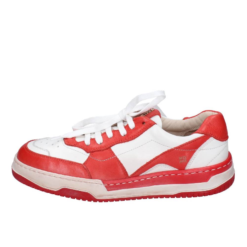 scarpe donna MOMA sneakers bianco pelle rosa EY593 Hotsell