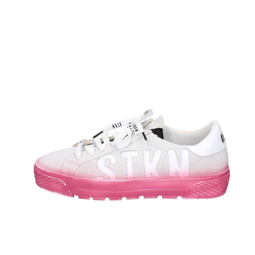 scarpe donna STKN sneakers grigio camoscio rosa EY134 Moda