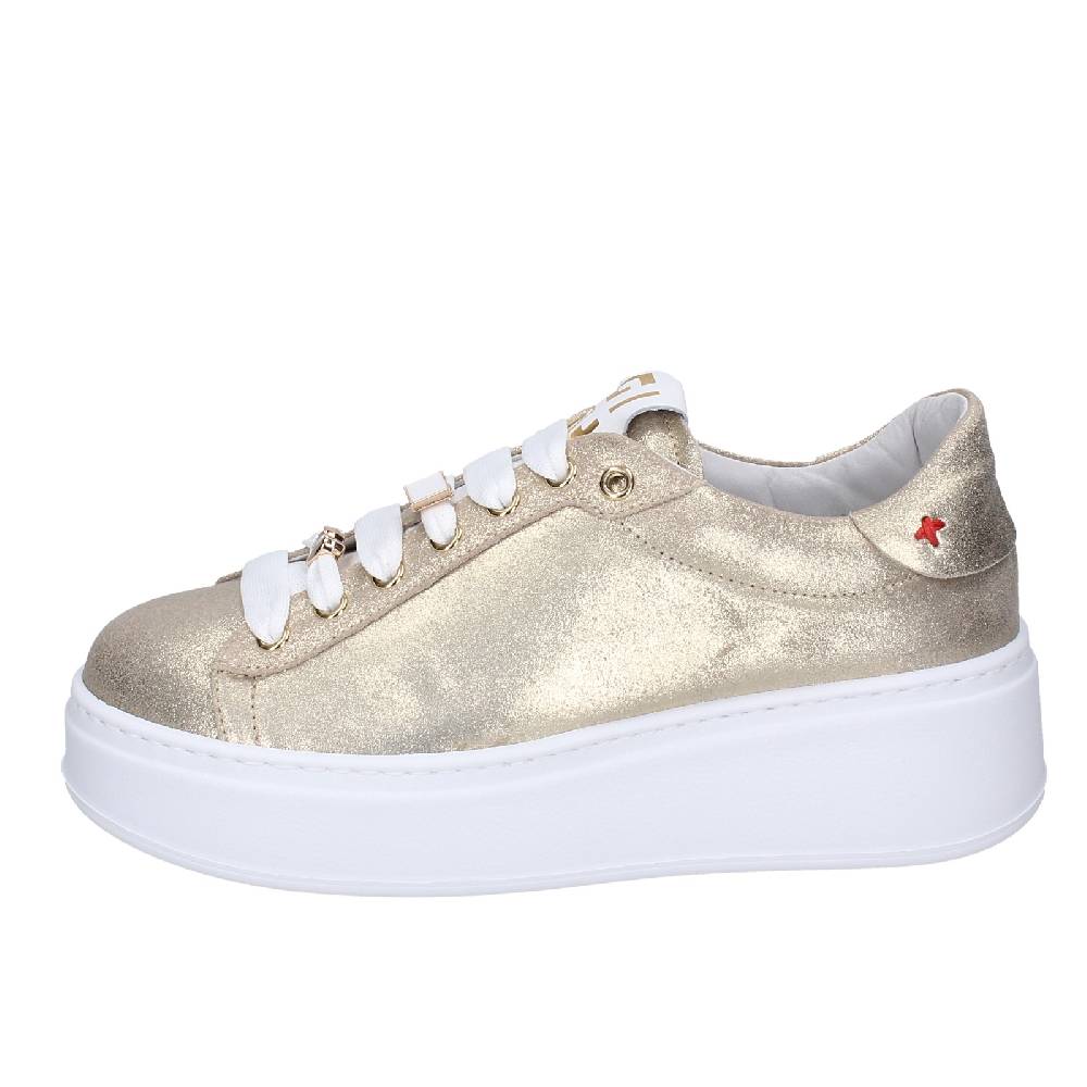 scarpe donna GIO+ sneakers platino pelle camoscio EX580 2025