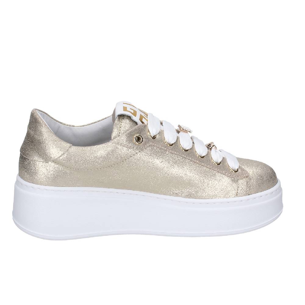 scarpe donna GIO+ sneakers platino pelle camoscio EX580 2025