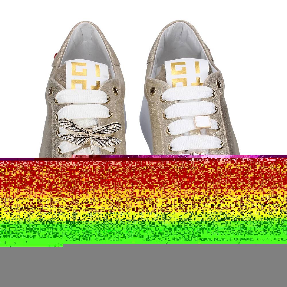scarpe donna GIO+ sneakers platino pelle camoscio EX580 2025