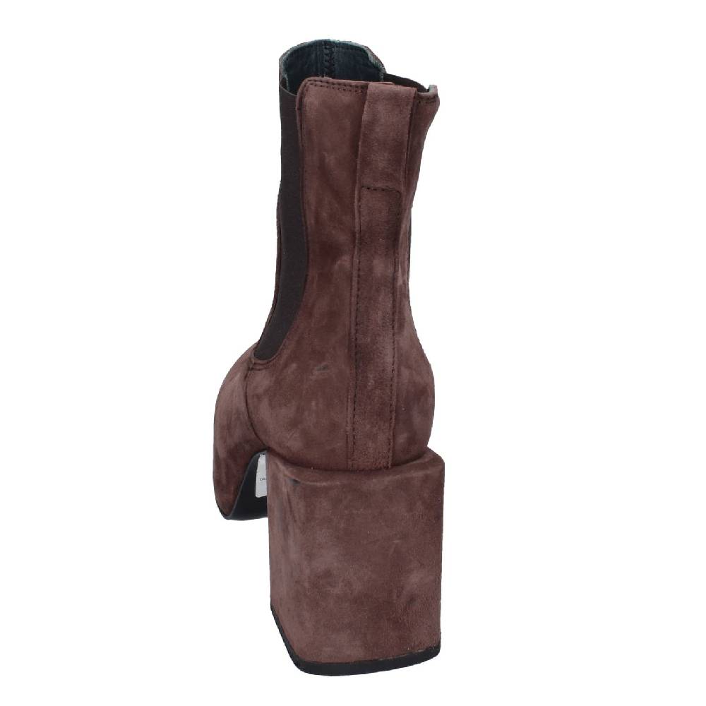 scarpe donna MOMA stivaletti marrone camoscio 87301C EY581 Italy