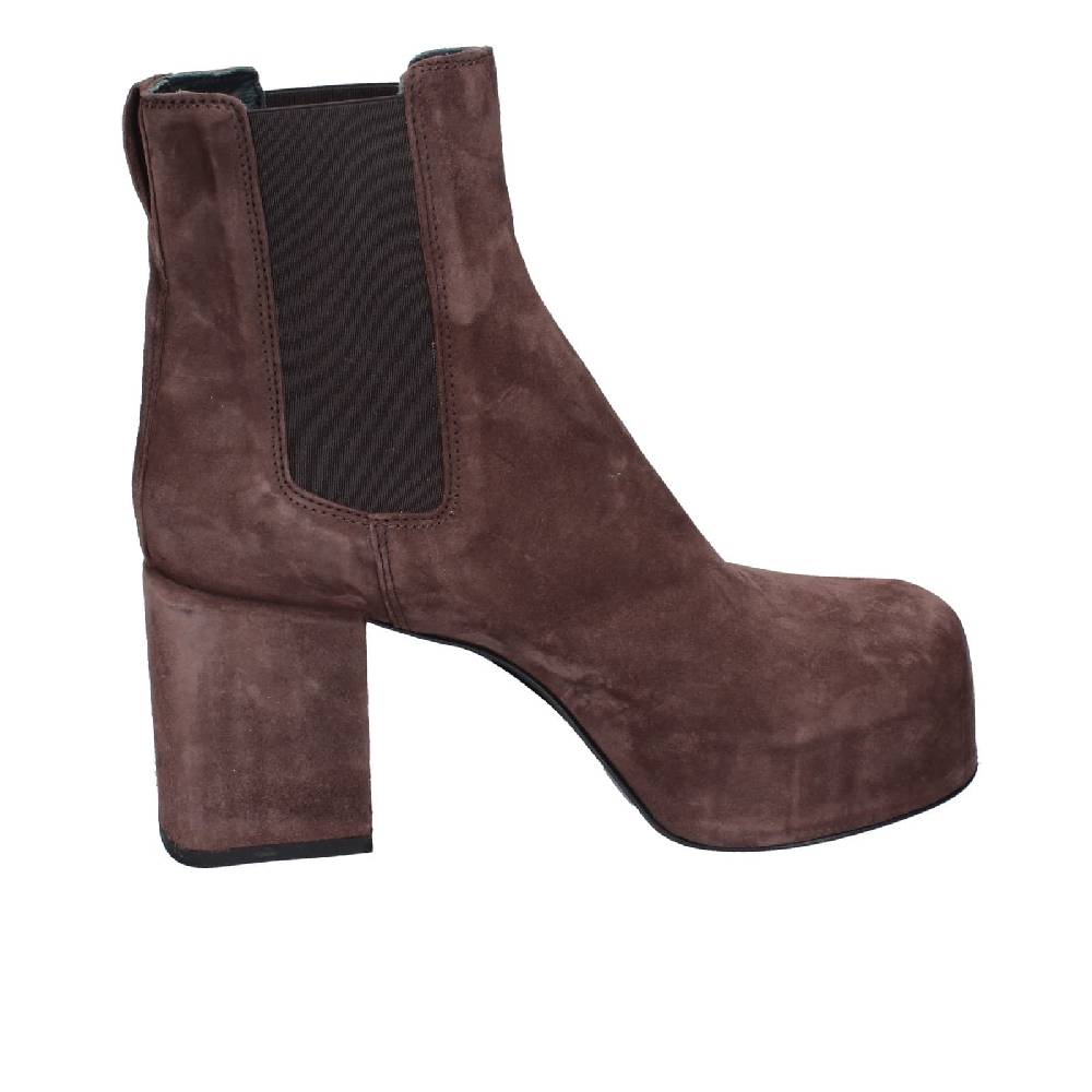 scarpe donna MOMA stivaletti marrone camoscio 87301C EY581 Italy