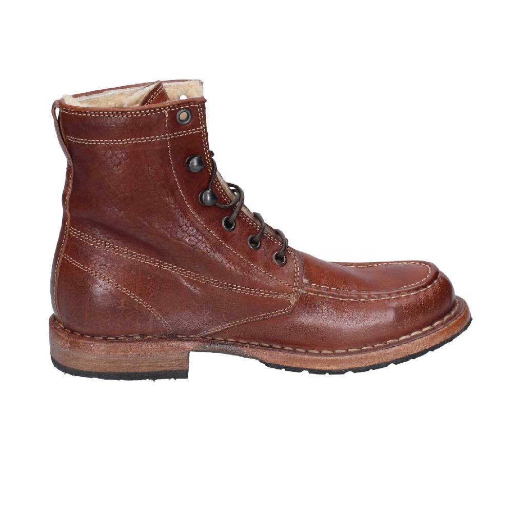 scarpe donna MOMA stivaletti marrone pelliccia 71305B EY537 Nuovo