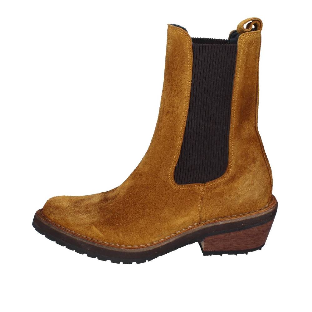 scarpe donna MOMA stivaletti marrone camoscio 75301C EY565 Qualità