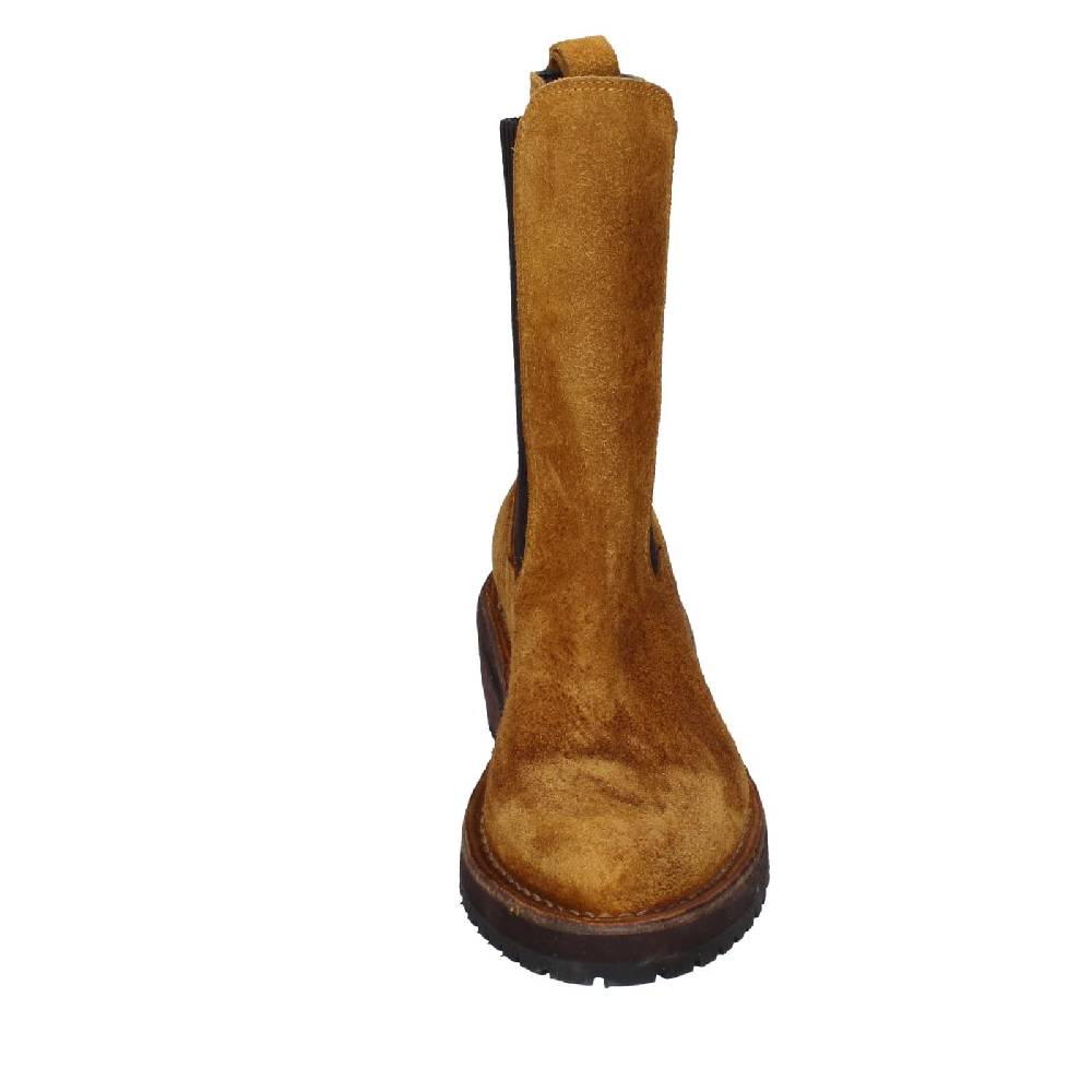 scarpe donna MOMA stivaletti marrone camoscio 75301C EY565 Qualità